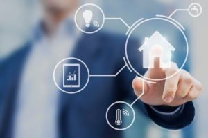 man and smart home